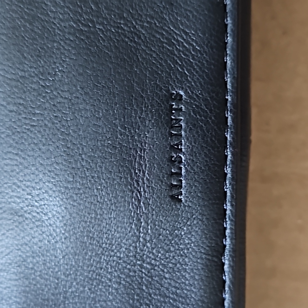 Allsaints black leather zep leather box bag-READ - Picture 2 of 13